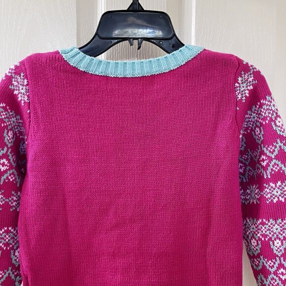 33 Degrees Cats in Christmas Tree Ugly Christmas Sweater Pink Girls Size XS 6/6X - Picture 11 of 14